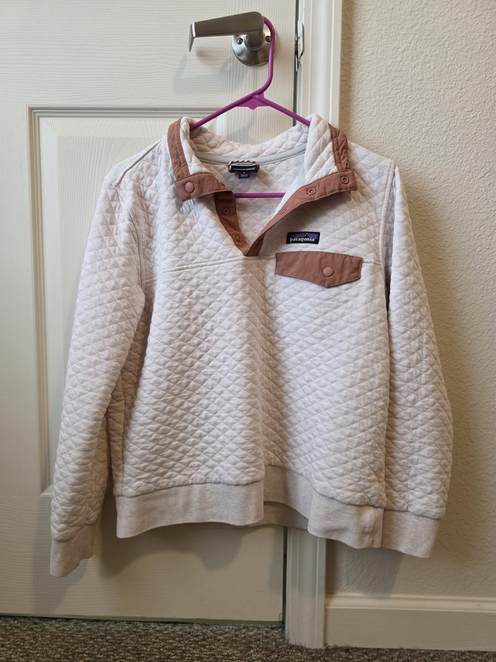 Patagonia Quilted Cream Pullover Women's Small